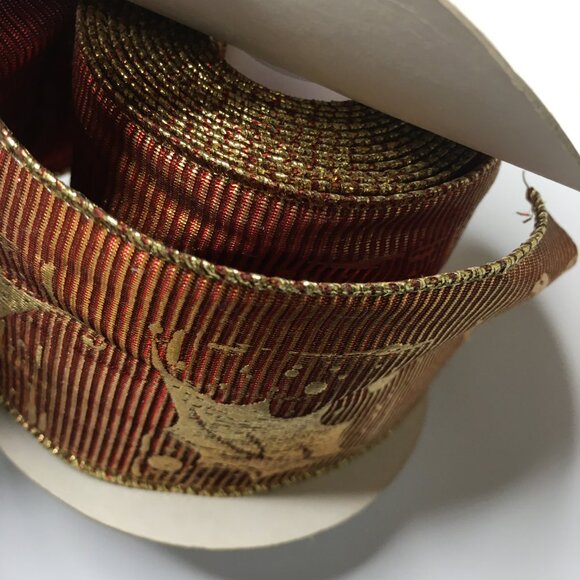 5 Rolls Wired Christmas Ribbon - Picture 8 of 13